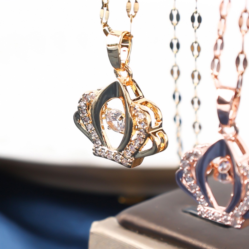 Vòng cổ Hình Vương Miện Đính Đá Zircon Thời Trang Sang Trọng