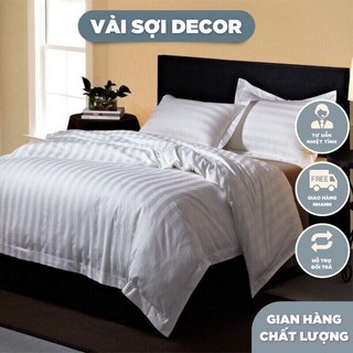 Vải kẻ trắng 3cm khổ 2,4m (8m x 2,4m)