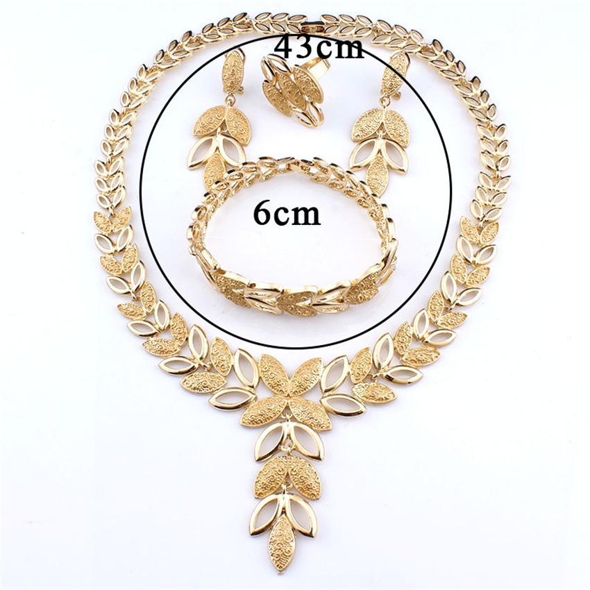 Bộ Vòng cổ + Bông Tai + Vòng Tay Màu Sắc Vàng Châu Phi