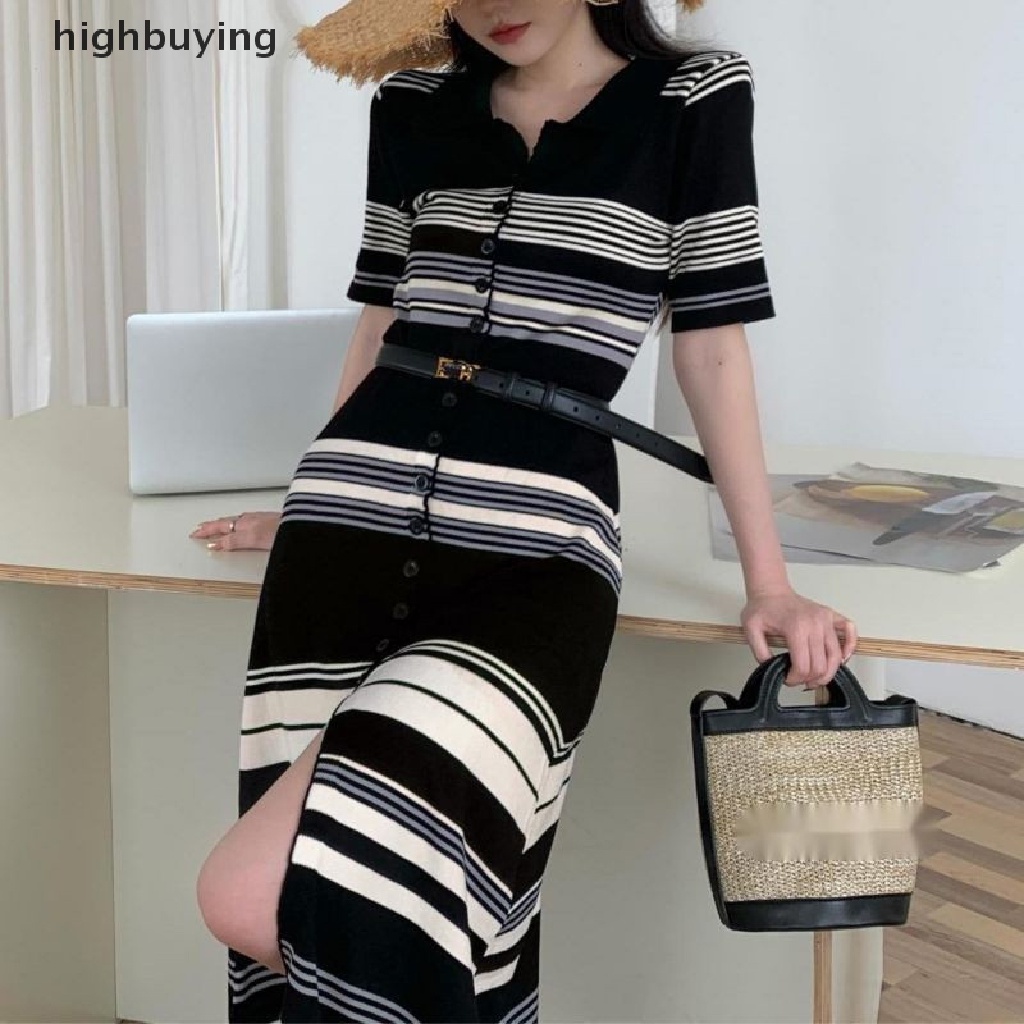 Đầm Dệt Kim Cổ Bẻ Ôm Dáng Thời Trang Hè 2023 Cho Nữ