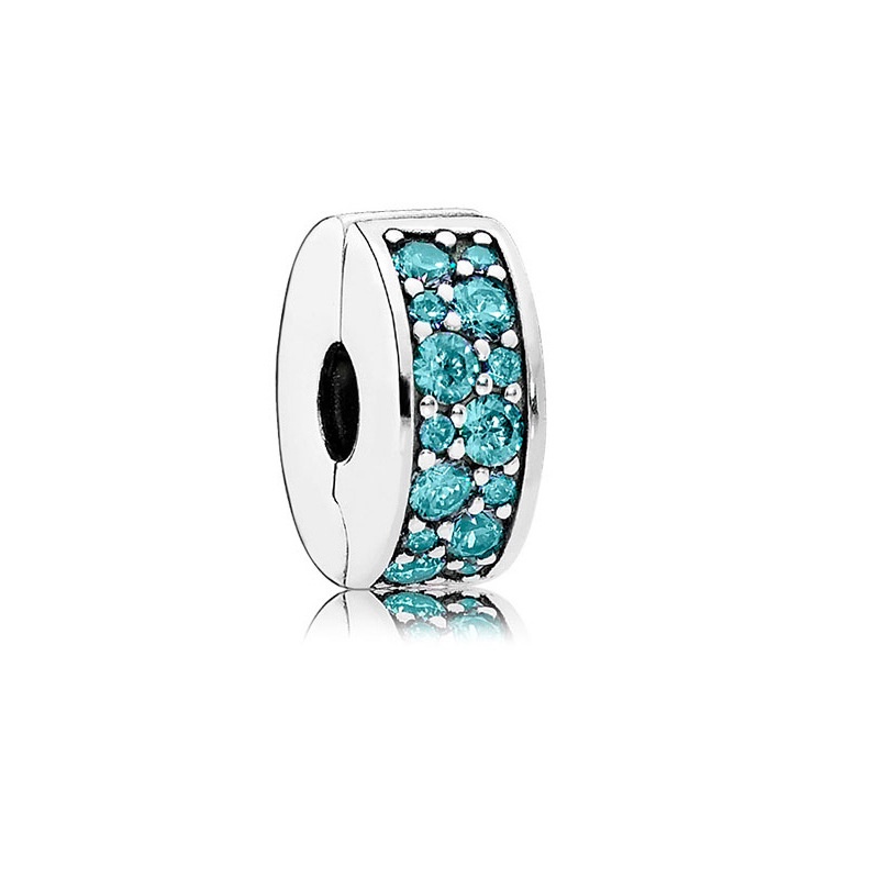 Charm Pandora bạc 925 nhiều mẫu đính đá lấp lánh dùng làm trang sức diy