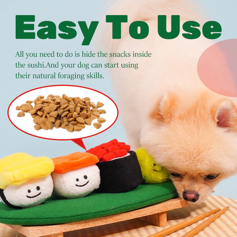 HamshMoc Đồ chơi nhồi bông luyện tập ăn chậm  cải thiện hít mùi mềm mại tương tác vui nhộn dành cho cún cưng