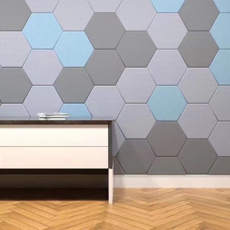 Miếng Dán Tường Cách Âm Chống Ồn Hình Lục Giác Dùng Trang Trí Phòng Thu / KTV