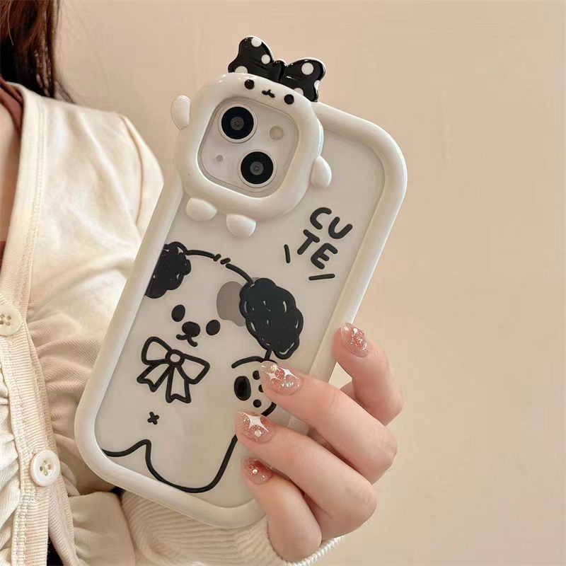 ✅Ốp Điện Thoại Trong Suốt In Hình Chú Chó Hoạt Hình Dễ Thương Cho iPhone 14 / 13pro max 12 11 N5IZ