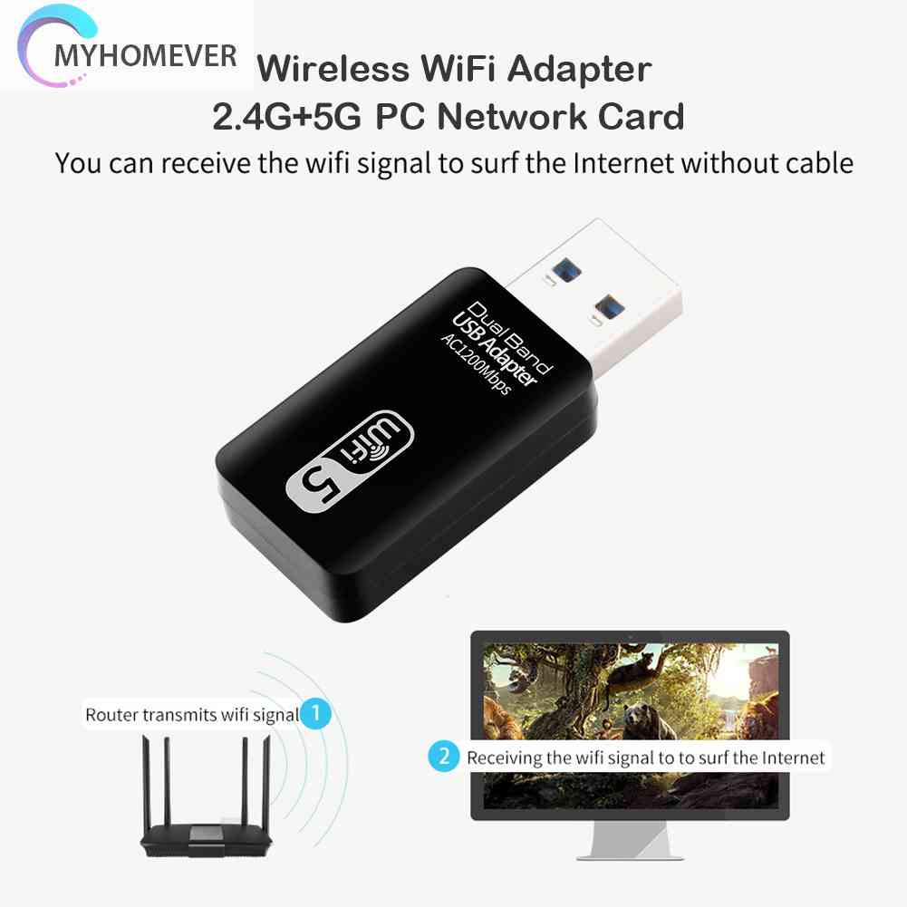 Card Mạng Không Dây USB Wifi WD-4601AC 1200Mbps 2.4G / 5G