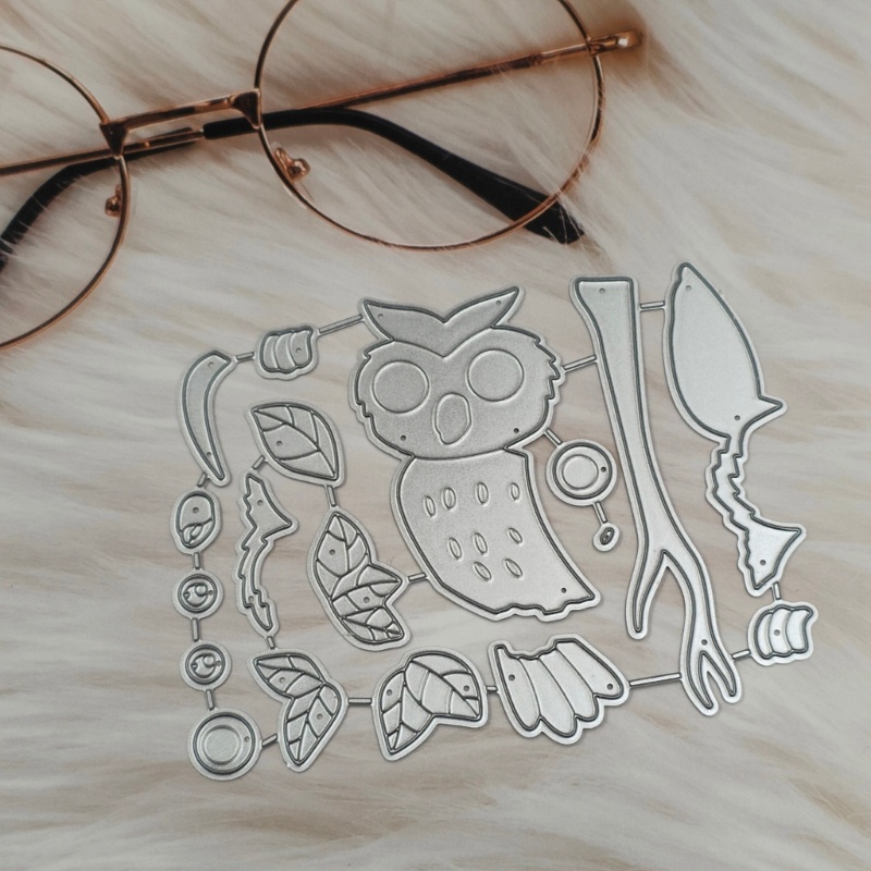 Khuôn Cắt Giấy Thép Carbon Trang Trí Hình Cú Mèo Xinh Xắn