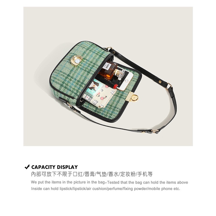 Túi Xách Đeo Dưới Cánh Tay Kẻ Sọc Màu Sắc Tương Phản Cá Tính Cho Nữ