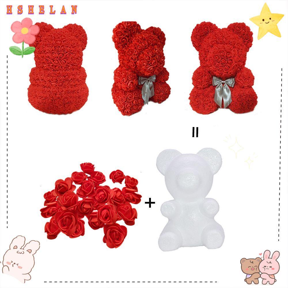 DIY Chú gấu bằng xốp hoặc bộ 100 bông hoa hồng nhân tạo dùng để làm đồ thủ công