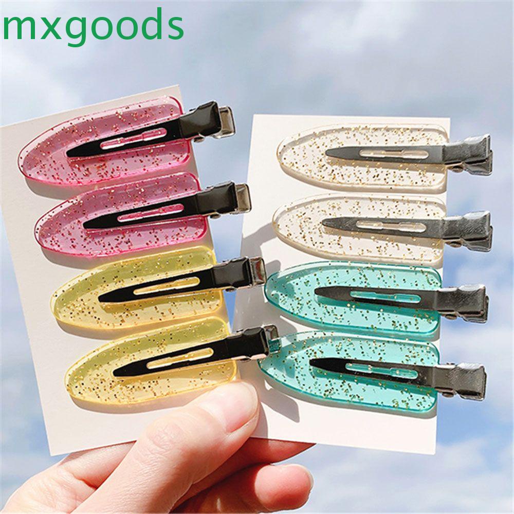 Set 1 / 4 Kẹp Tóc Không Đường May Nhiều Màu Sắc Thiết Kế Thời Trang