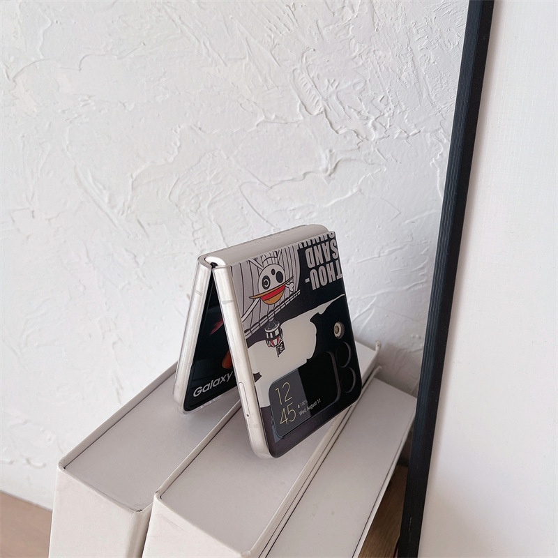 Ốp Điện Thoại PC Cứng Nắp Gập In Hình Anime One Piece Cho Samsung Galaxy Z Flip 3 Z Flip 4 W23 ZFlip3 ZFlip4