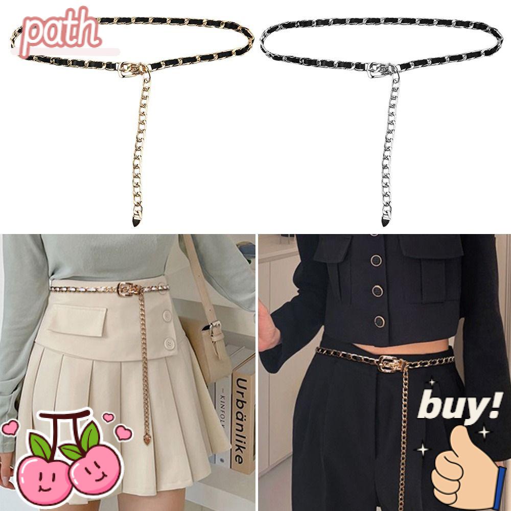 Thắt Lưng Dây Xích Kim Loại Dạng Tua Rua Dài Dễ Phối Đồ