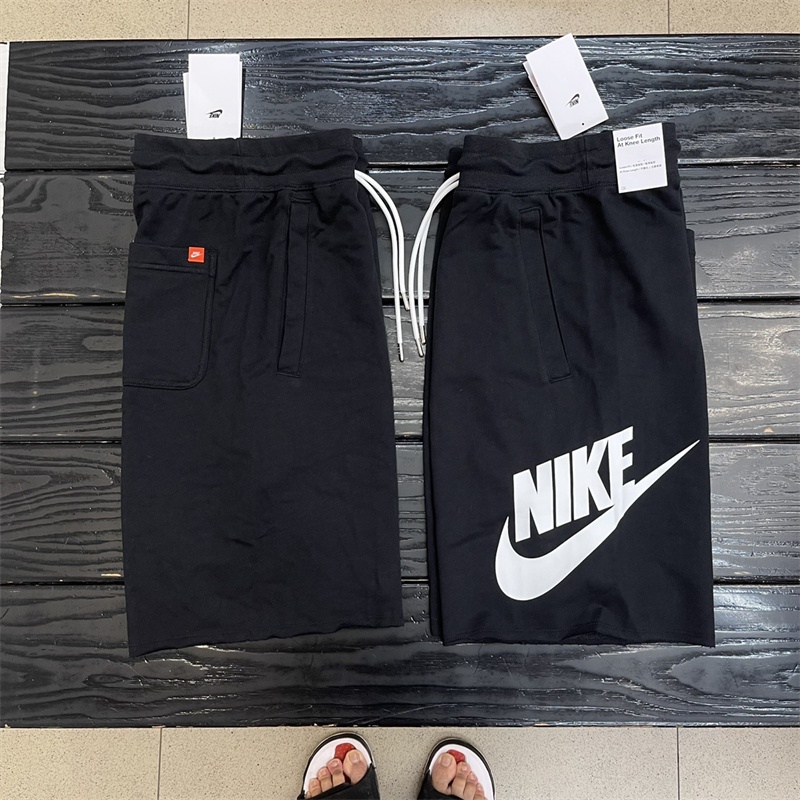 Quần Short Bóng Rổ Nike 100% Cotton Dáng Rộng Thoáng Khí Thời Trang Đi Biển Cho Nam