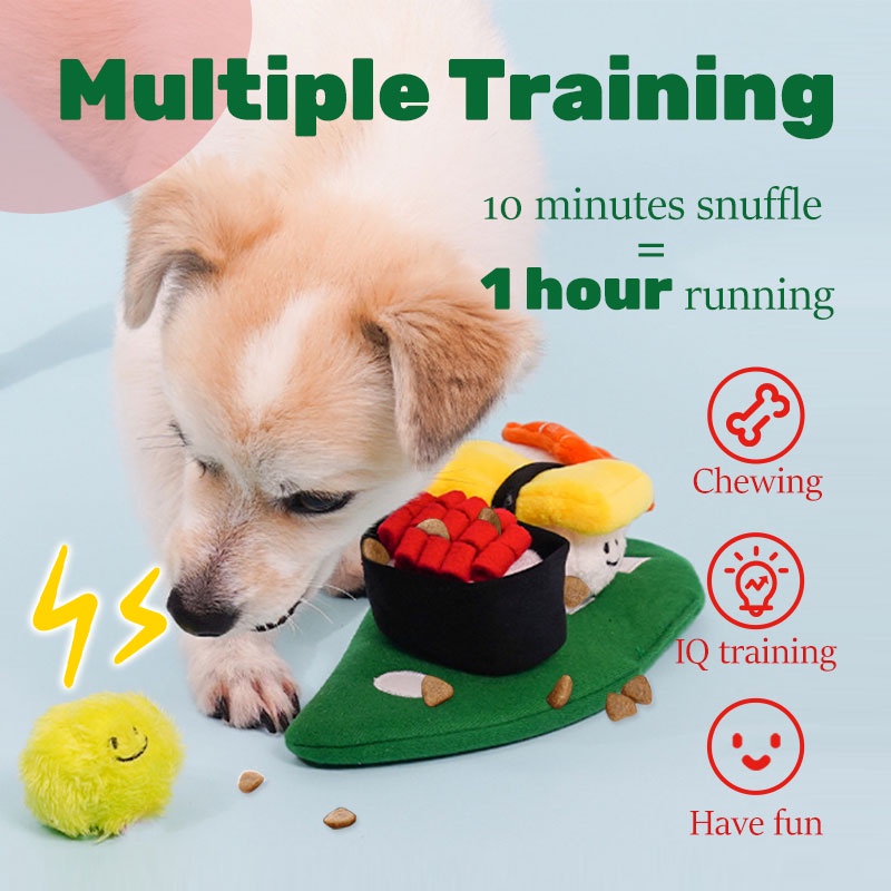 HamshMoc Đồ chơi nhồi bông luyện tập ăn chậm  cải thiện hít mùi mềm mại tương tác vui nhộn dành cho cún cưng