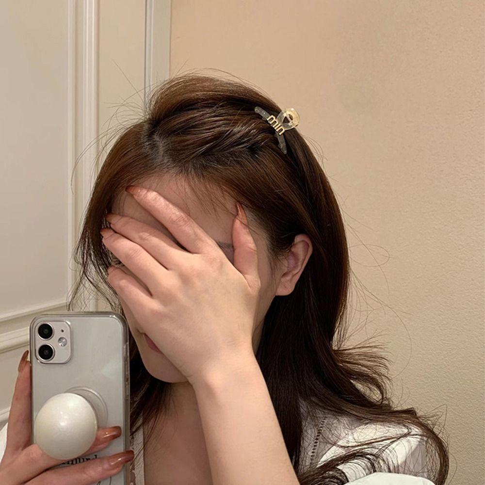 Kẹp Tóc Cá Mập Bằng Acrylic In Chữ Thời Trang Cho Nữ