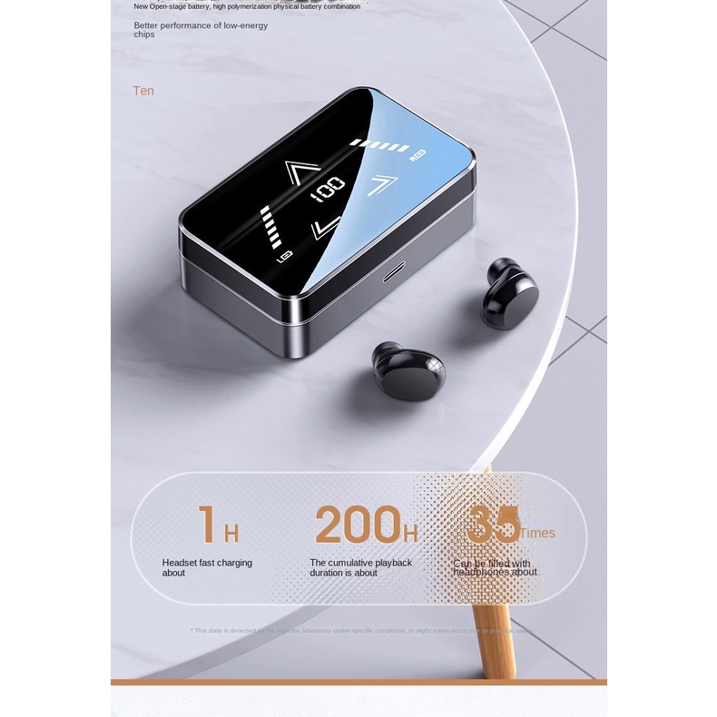 Bộ Tai Nghe Bluetooth Không Dây T5 TWS Có Mic Kiểu Dáng Thể Thao Cho Nữ