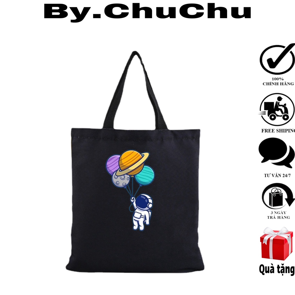 Túi Tote Vải Canvas Đi Học Phi Hành Gia Style Ulzzang Hàn Quốc  MTT0333