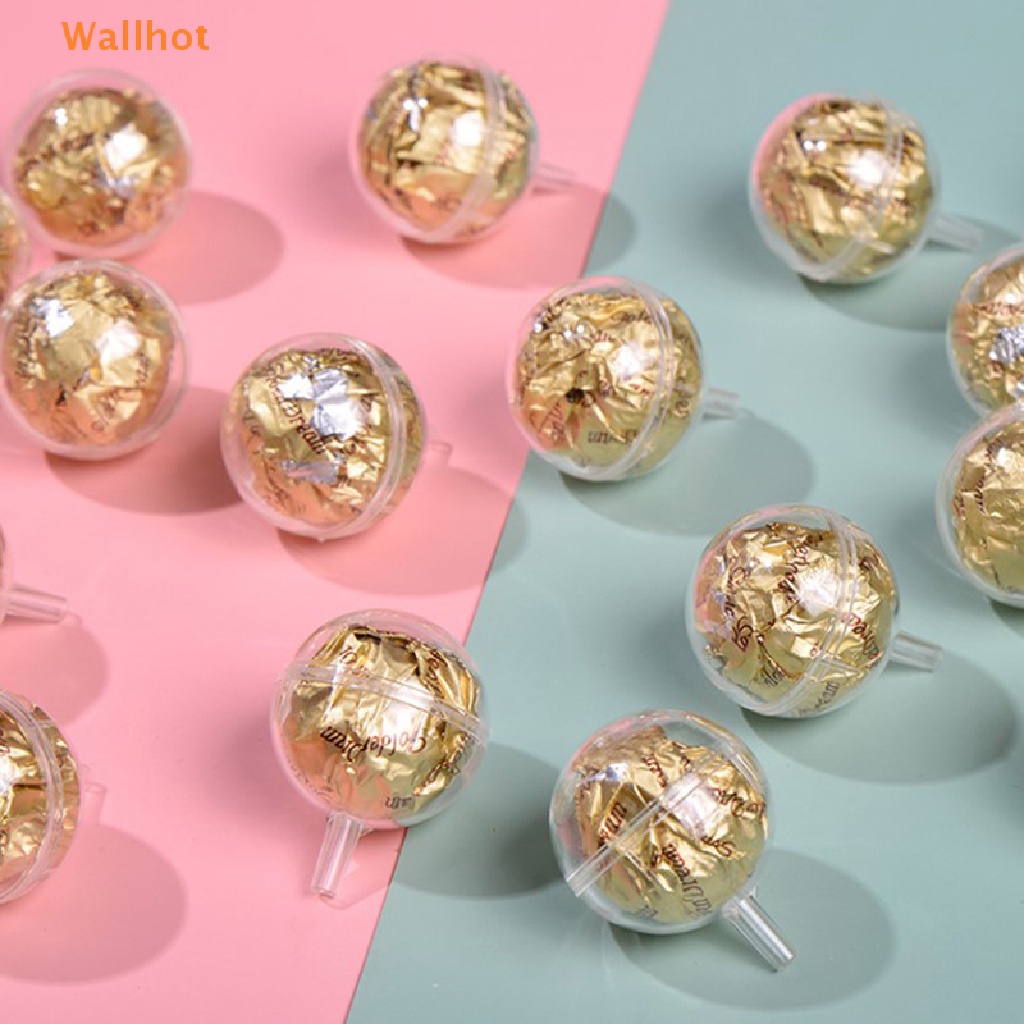 Wallhot> 10Pcs Clear Chocolate Box Holder Plastic Chocolate Truffle Round Chocolate Cup well