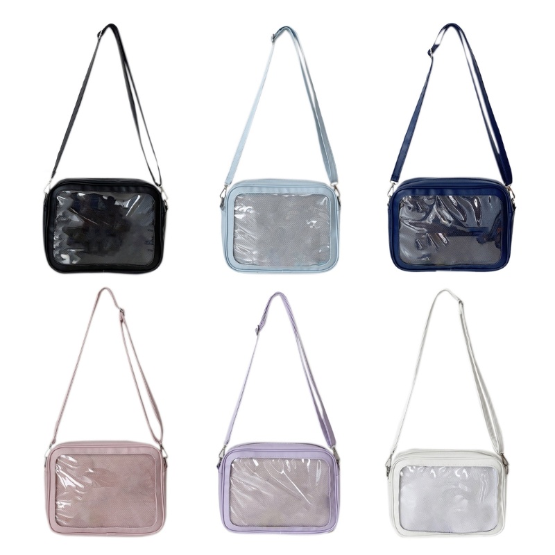 Túi Đeo Chéo Trong Suốt Phong Cách Harajuku Nhật Bản