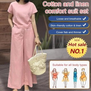 Bộ đồ ngủ vải lanh cotton thoải mái cho nữ