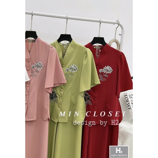 Set bộ đi chùa hoa thêu