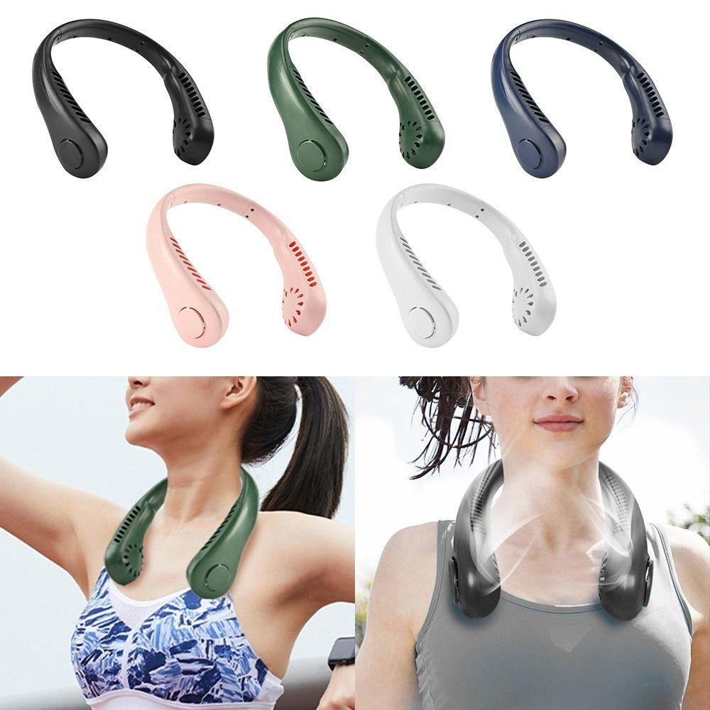 Quạt Làm Mát Đeo Cổ Sạc Cổng USB Dùng Khi Chơi Thể Thao Ngoài Trời