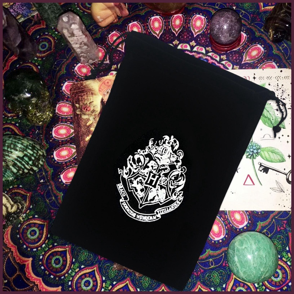 Túi Dây Rút Đựng Thẻ Bài Tarot Thêu Họa Tiết Dễ Thương