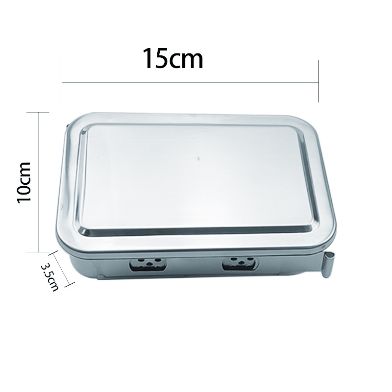 Khay Inox Đựng Dụng Cụ Nha Khoa Có Nắp Đậy Tiện Lợi