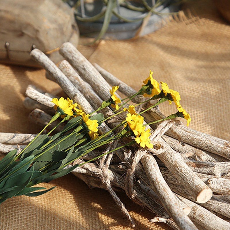 Bó Hoa Cúc Nhân Tạo 15 Bông Trang Trí Tiệc Cưới