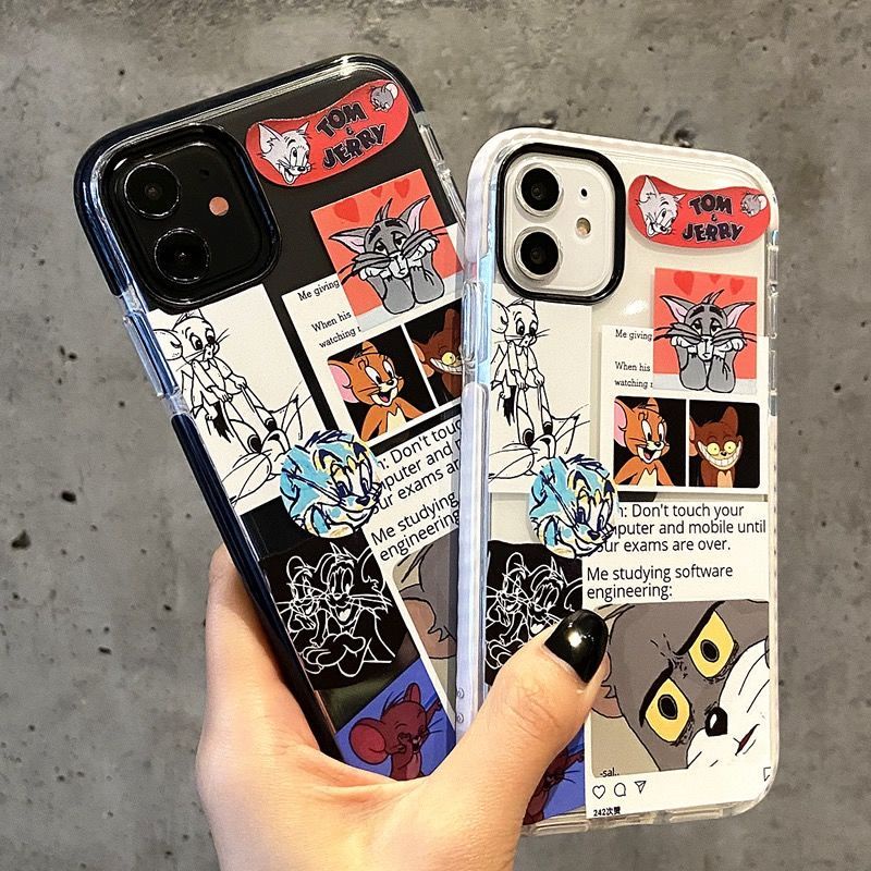 Ốp Điện Thoại Mềm Trong Suốt Họa Tiết Ngộ Nghĩnh Cho Apple iPhone1286pro13 xr 7 plus 11x Xsmax 14Promax 13Promax 11 DA9T