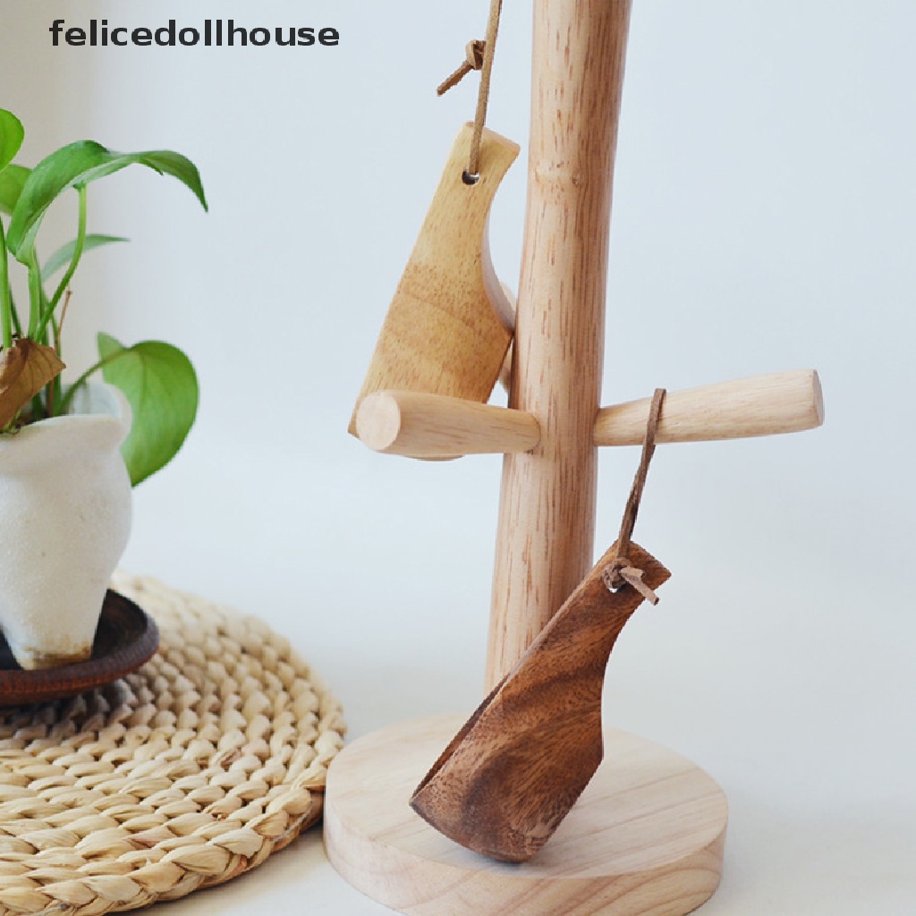 Cốc Trà / Cà Phê Lỗ Đơn Nhỏ Bằng Gỗ Cao Su [VN]