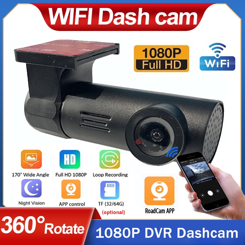 Camera Hành Trình Xe Hơi DVR 1080P Kết Nối WIFI Cho IPhone Android Điện Thoại