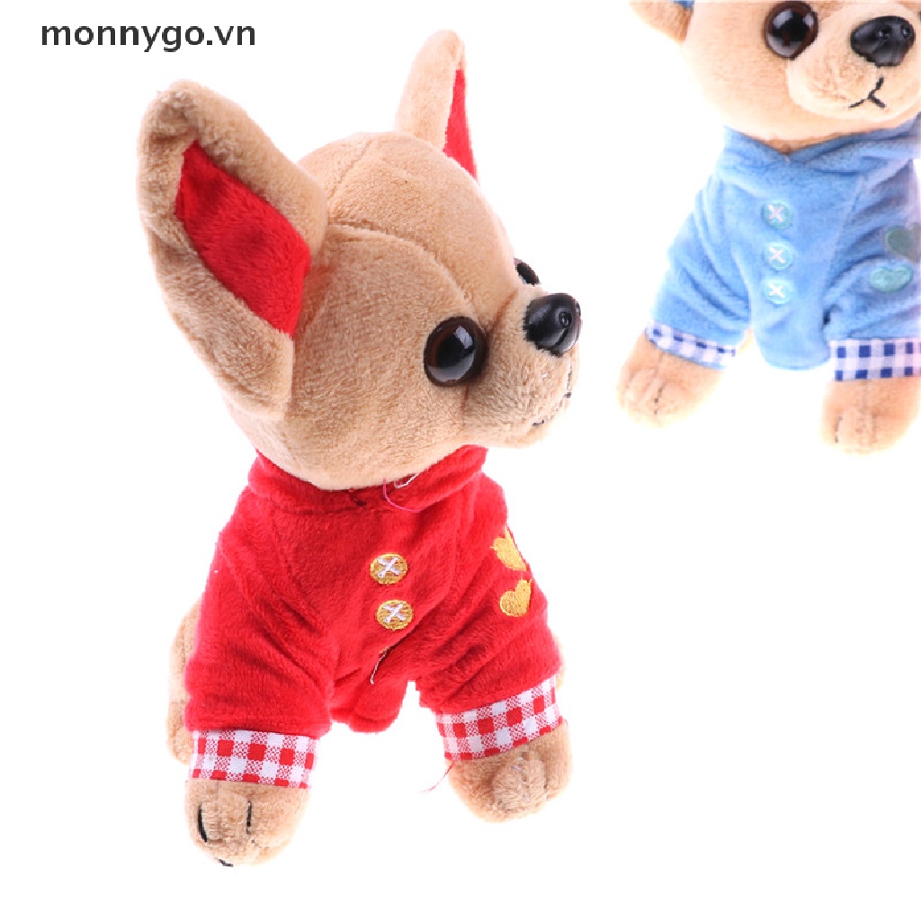 1 Chú Chó Chihuahua Nhồi Bông Mặc Áo Vest Nhỏ Xinh 17CM