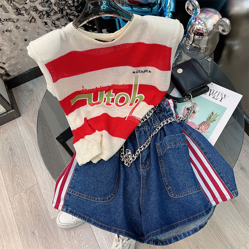 Bộ Đồ Denim Ngắn Thời Trang Mùa Hè 2022 Dành Cho Nữ
