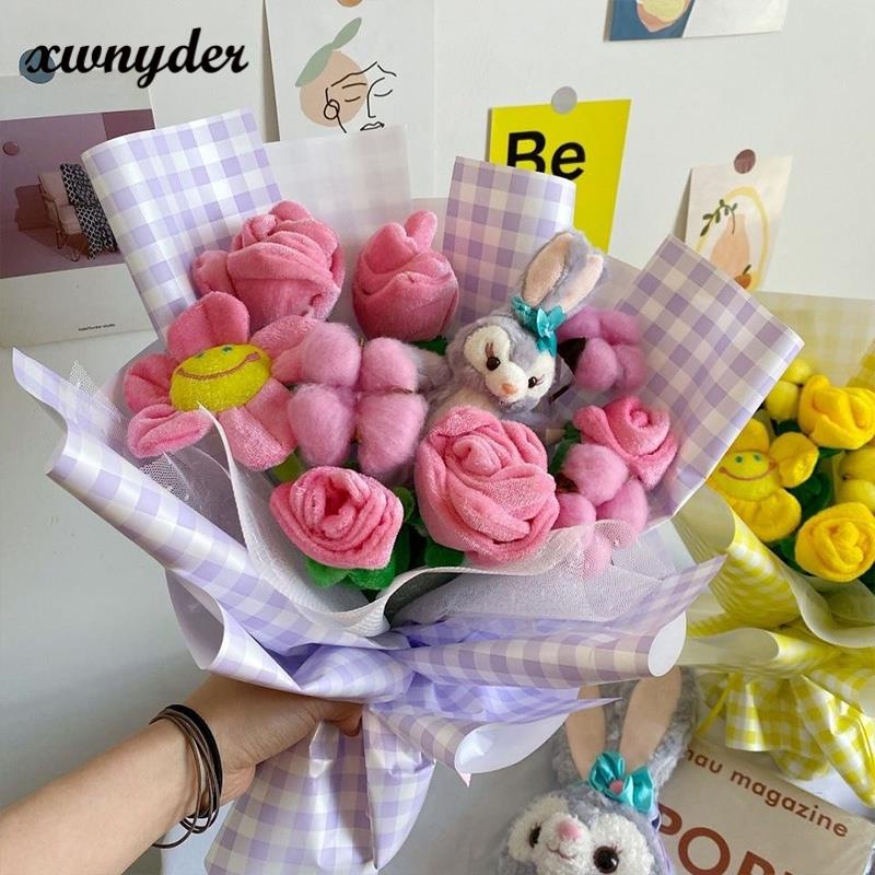 CâY Hoa HồNg NhồI BôNg BằNg Cotton PP KiểU HoạT HìNh Dễ ThươNg Trang Trí Nhà CửA 35cm Trang Trí RèM CửA Timetunnel