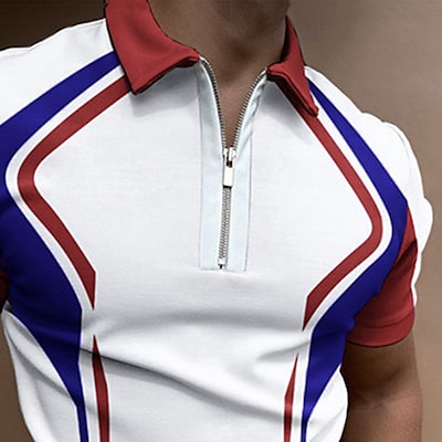 Áo Thun Polo Tay Ngắn Có Khóa Kéo Thoáng Khí Thoải Mái Thời Trang Đường Phố Cho Nam