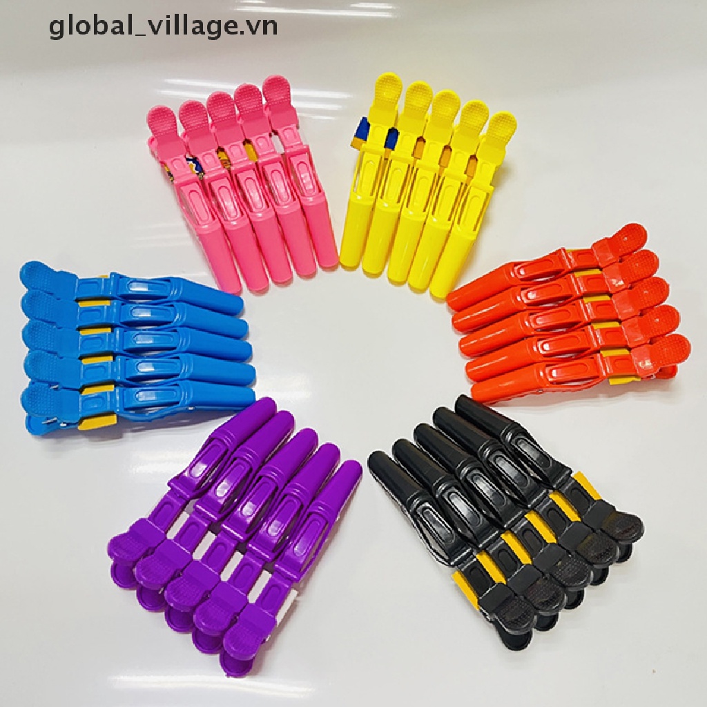 Set 5 Kẹp Tóc Càng Cua Bằng Nhựa Chuyên Dụng Cho Salon Làm Tóc