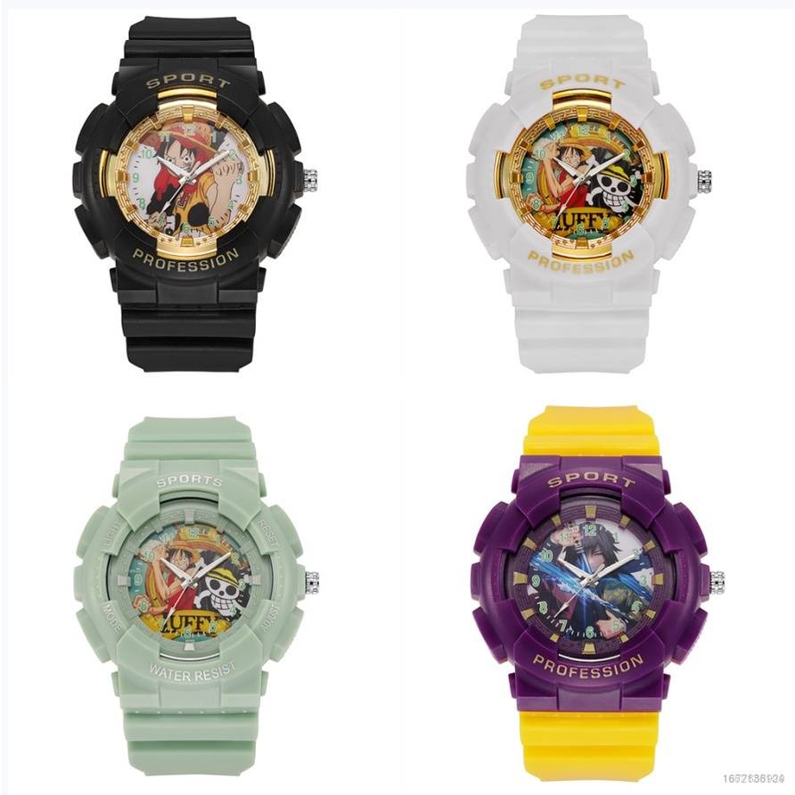 CASIO Đồng Hồ Điện Tử Đeo Tay 20M Đèn Led Thể Thao Chống Nước In Hình Anime One Piece Luffy Dễ Thương Làm Quà Tặng Cho Học Sinh /