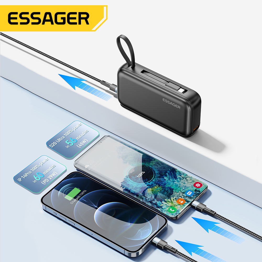 SAMSUNG Essager Sạc Dự Phòng 15000mAh 65w Hỗ Trợ Sạc Nhanh Hai Chiều PD3.0 PPS QC 4.0 15000mAh