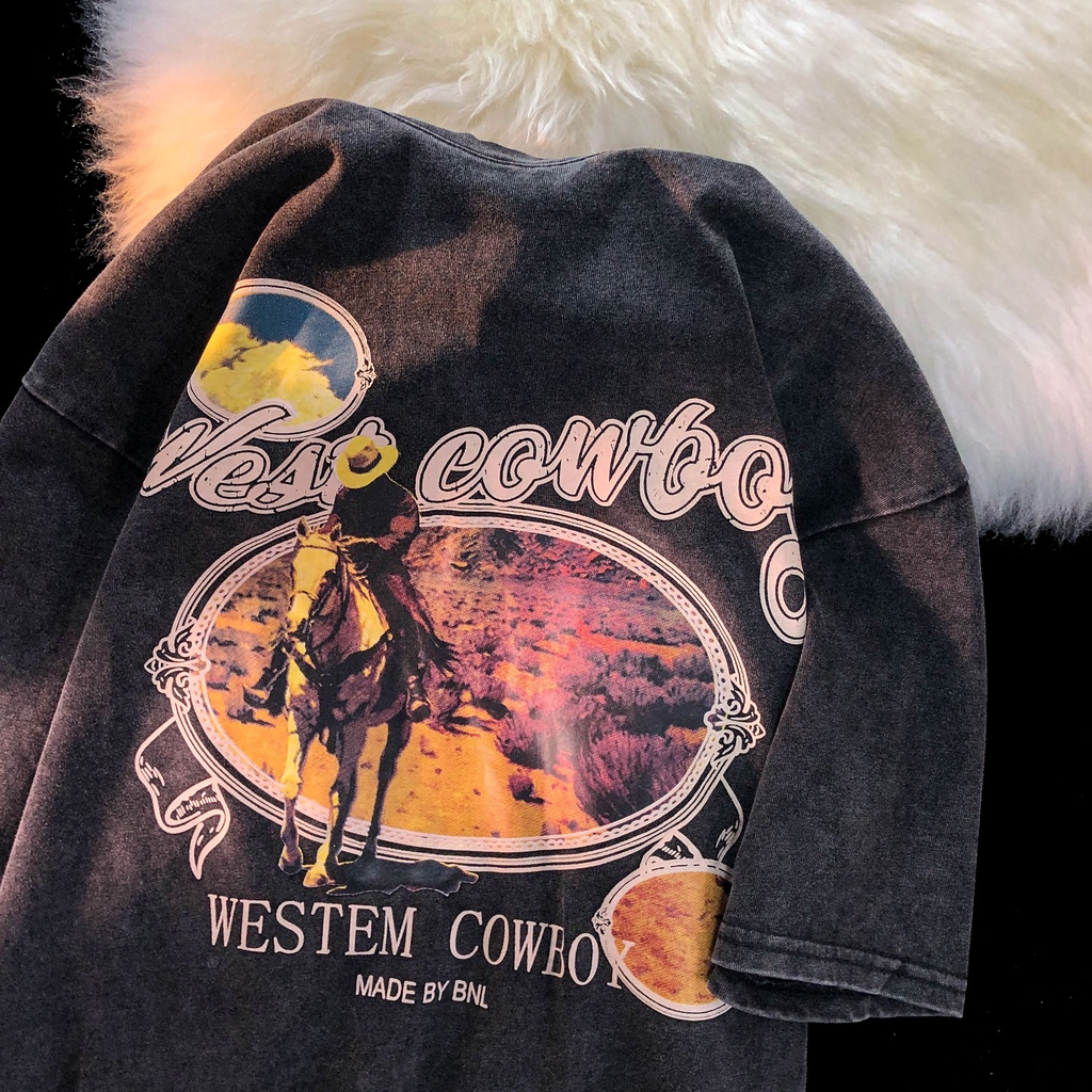 NRVP Áo Thun 100% Cotton Tay Ngắn Dáng Suông In Họa Tiết Hoạt Hình Phong Cách Hàn Quốc Cho Nữ