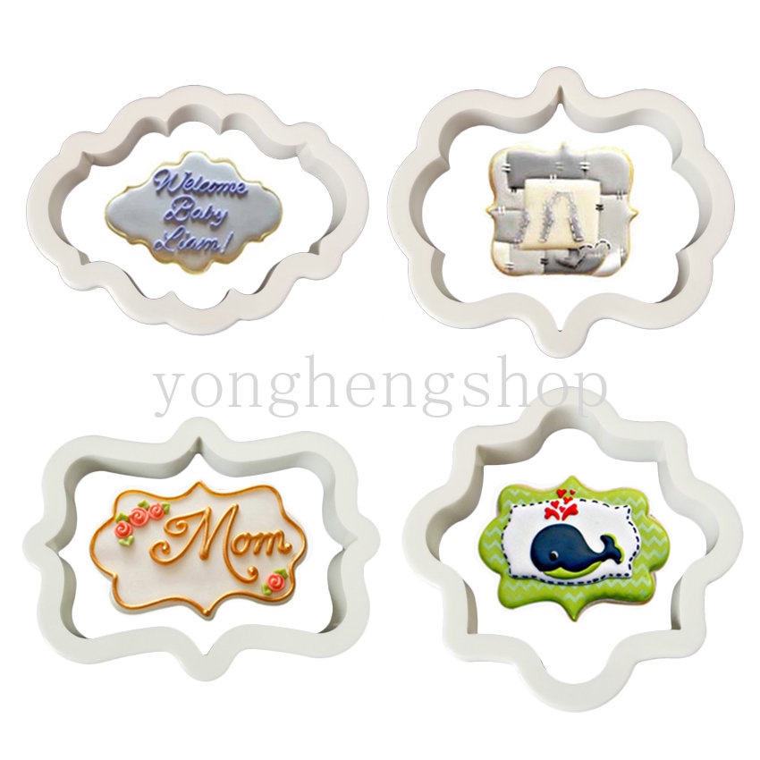 Set 4 Khuôn Làm Bánh Quy / Kẹo Mềm / Sô Cô La Kiểu Dáng Cổ Điển