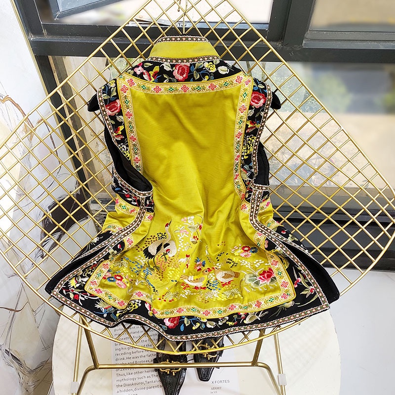 Mới Áo Lụa Không Tay Thêu Họa Tiết Xinh Xắn Theo Phong Cách Trung Hoa