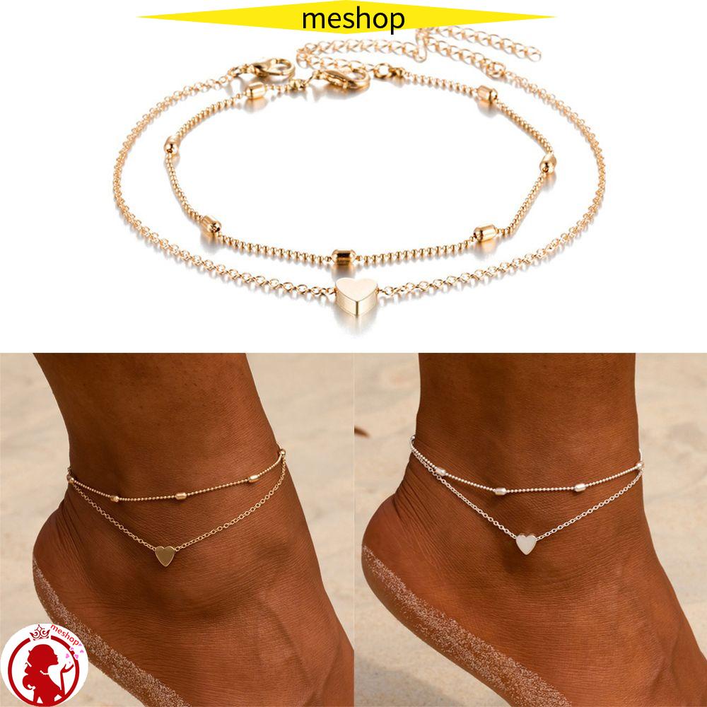 Lắc Chân Hình Trái Tim Đơn Giản Thời Trang