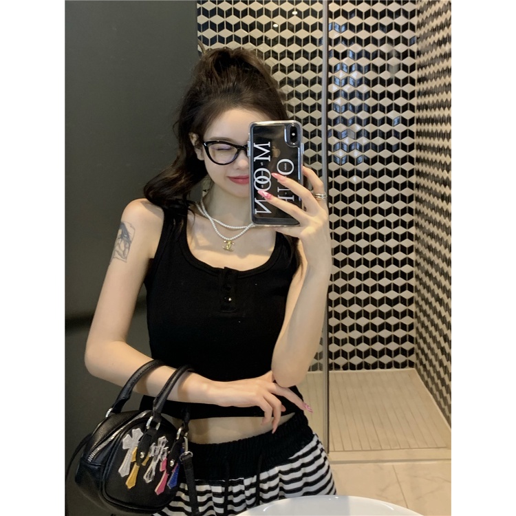 Áo thun crop top XINLANYASHE thời trang Hàn Quốc cho nữ