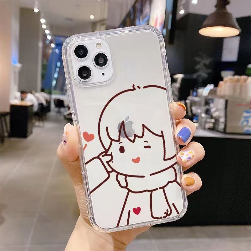 ✅Ốp Điện Thoại Mềm Trong Suốt Họa Tiết Đường Kẻ Xoắn Đơn Giản Cho iPhone 14 / 13 / 12 / 11promax 6s78plus xs / xrins