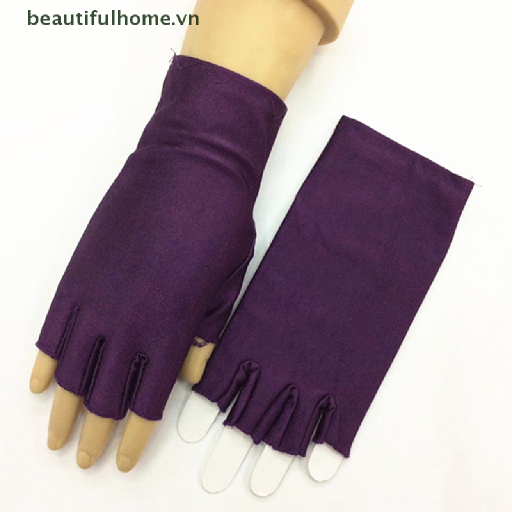 1 Đôi Găng Tay Chống Tia UV Không Ngón Dùng Làm Móng Nghệ Thuật