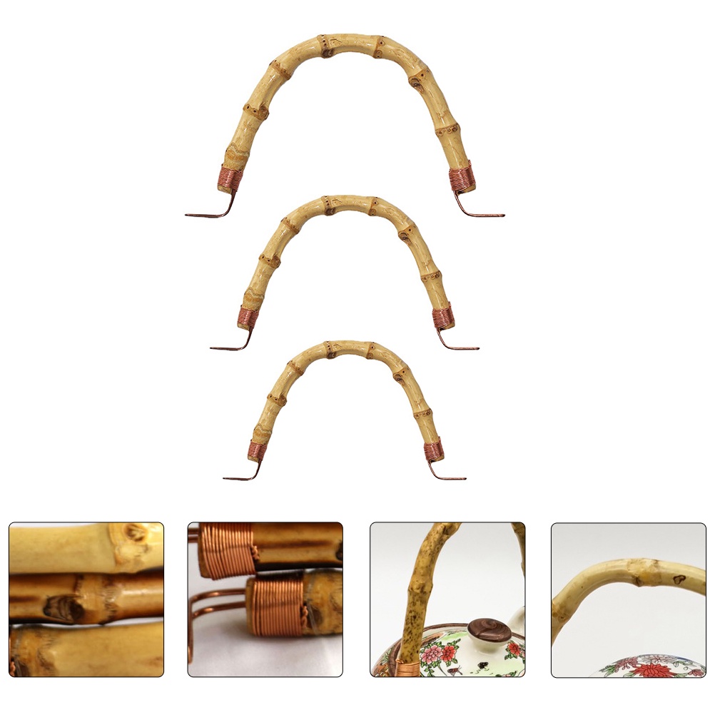 Set 3 Chiếc Bình Trà Bằng Thép Không Gỉ Có Tay Cầm Tiện Lợi