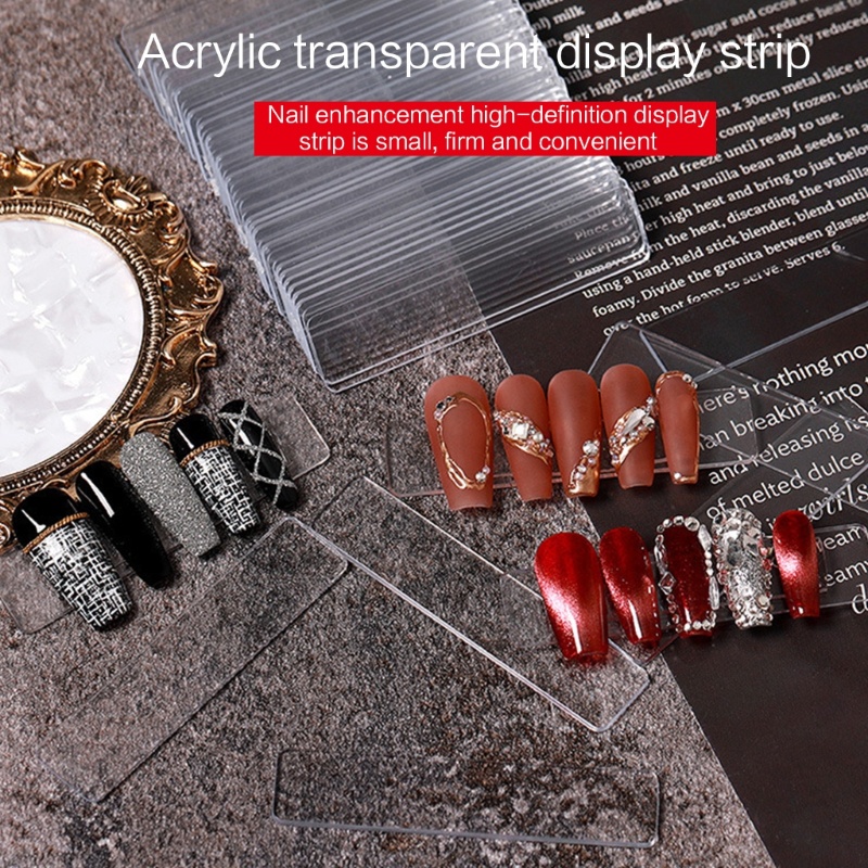 Set 50 Giá Đỡ Trưng Bày Móng Tay Giả Hai Mặt 3M Tiện Lợi Dành Cho Salon Làm Móng