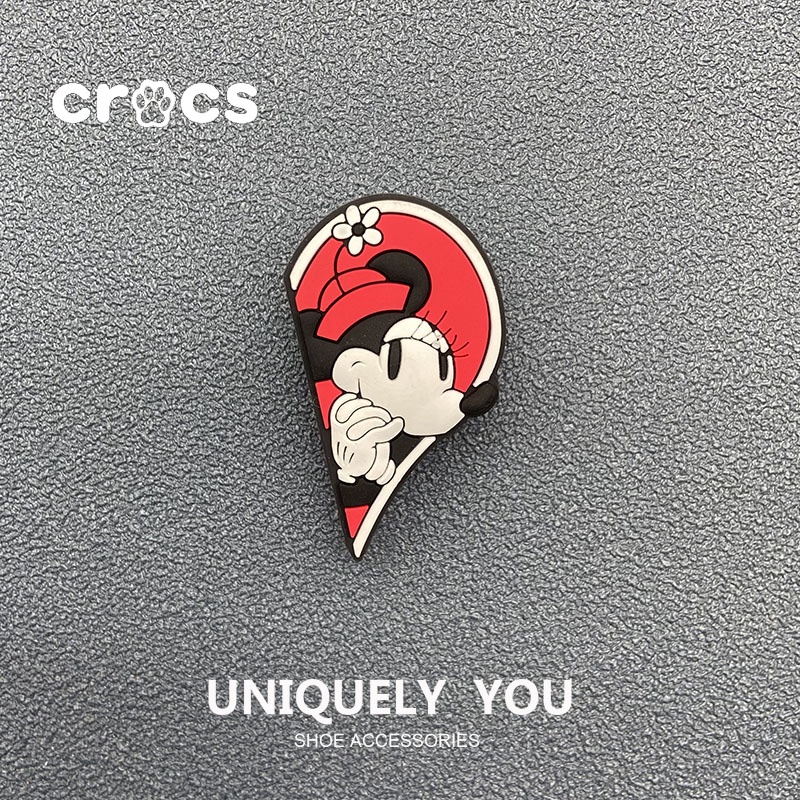 DISNEY Crocs Phụ Kiện Trang Trí Giày Hình MICKEY / Minnie / jibbitz botton Dễ Thương