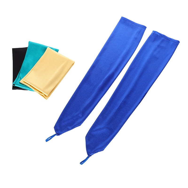 1 Đôi Găng Tay Chống Nắng Hở Ngón Bằng Satin Co Giãn 49cm Màu Trơn Thời Trang