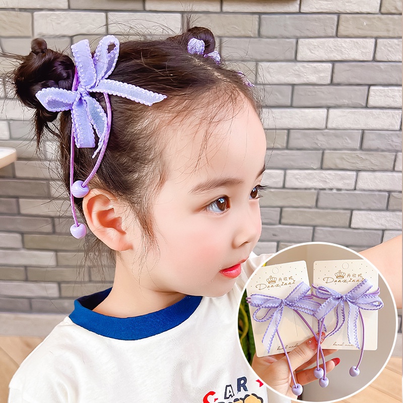 Dây Buộc Tóc Hình Nơ Kiểu Hán Phục Công Chúa Nhỏ Dễ Thương Cho Bé Gái